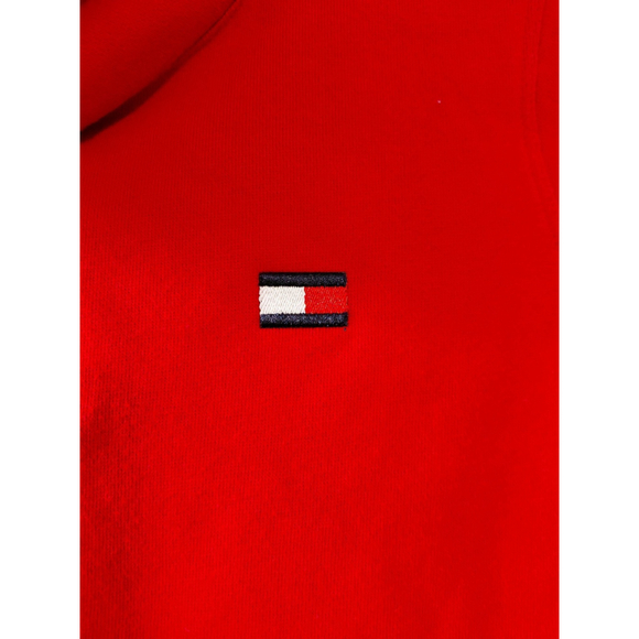 Tommy Hilfiger Men's Modern Fit Sport Cowl Neck Pullover Sweater Red EUC - Picture 2 of 4